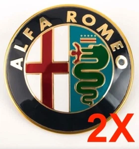 2 Stemma ALFA ROMEO GIULIETTA MITO 156 159 Logo Fregio Anteriore Posteriore oro - Foto 1 di 8