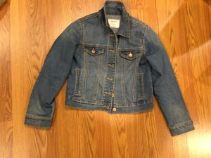 Old Navy Blue Jean Denim Jacket in Kids Girls Size Large 10/12 - Picture 1 of 3