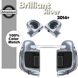 Carenados inferiores Advanblack plateados brillantes para más de 14 Harley FLHR FLHXS FLTRX - Imagen 1 de 19