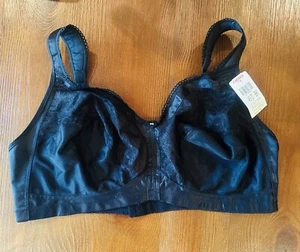 Carnival Lace Wide Band Straps Soft Cup Bra Style 630 Sz#46D black  NWT - Picture 1 of 9