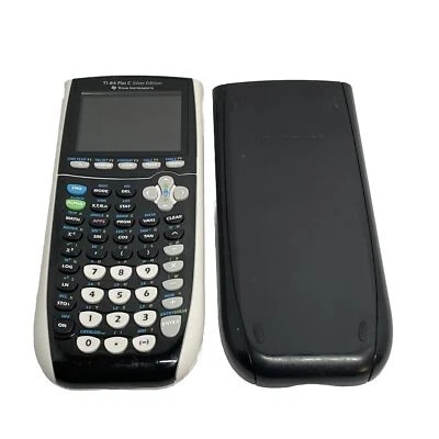 TI-84 Plus C Silver Edition Graphing Calculator-Black & White No Adapter Tested - Image 1 of 3