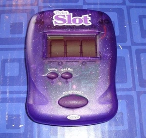 POCKET SLOT ELECTRONIC HANDHELD TRAVEL GAME CLEAR PURPLE Slots - Picture 1 of 2