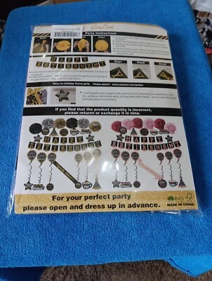 Happy Retirement Party Decorations Women, 22 Pieces, PINK & Black - Image 1 of 4