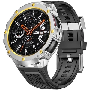 Silikon Armband mit Edelstahl Case Hülle Kompatibel mit Samsung... - Bild 1 von 7