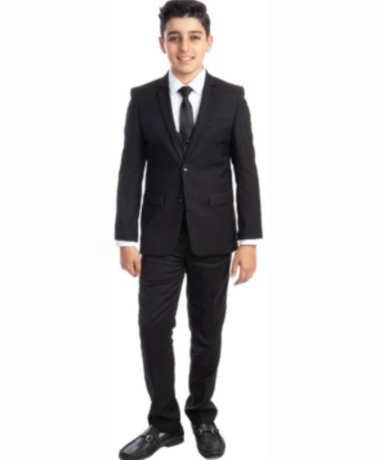 Chaqueta Camisa Perry Ellis Big Boy 4 Piezas. Chaleco, Pantalones-Negro-16/Falta Corbata Foto 1 de 1