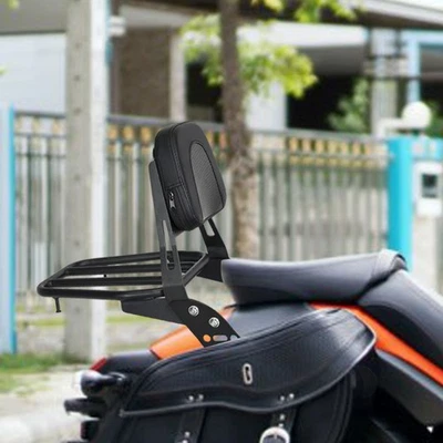 Detachable Sissy Bar Backrest Luggage Rack for Kawasaki Vulcan S VN650 2015-2023 Foto 1 de 4