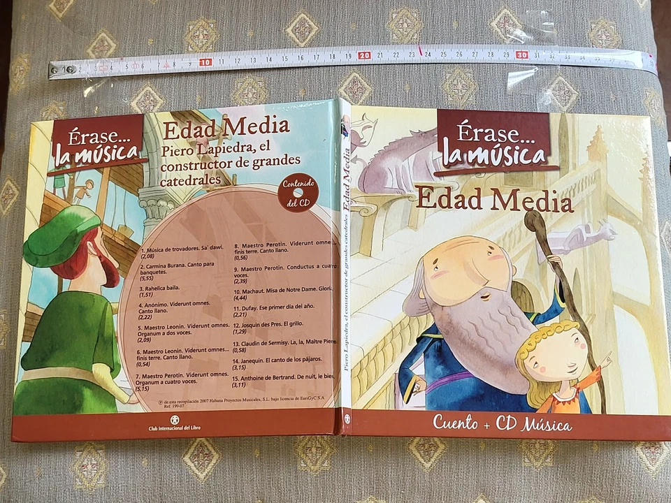 LIBRO CUENTO EDAD MEDIA ERASE LA MUSICA CLUB INTERNAC INCLUYE CD TAPA DURA 2007 - Immagine 1 di 1