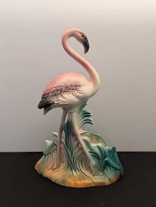 Vtg MCM Pink Flamingo Planter 9.5" Ceramic Figurine 402 Deco Style - Picture 1 of 11