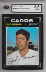 1971 TOPPS BASEBALL Fred Norman #348 KSA 8.5 NMM+ St. Louis Cardinals - Picture 1 of 2
