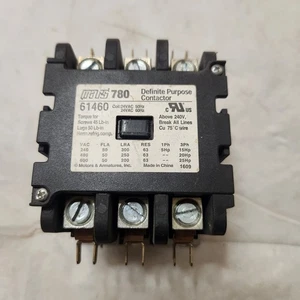 Mars 780 61460 Definite Purpose Contactor 50A 600 Volt 3 Pole Coil 24VAC 50/60Hz - Picture 1 of 6