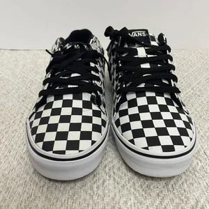 Zapatilla deportiva Vans para hombre 13 Seldan de lona negra blanca a cuadros nueva en caja - Imagen 1 de 6