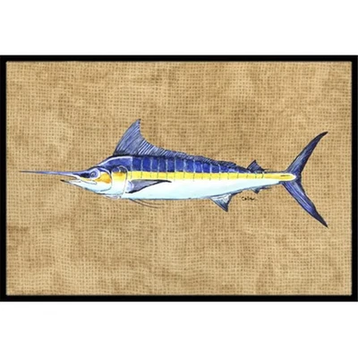 Carolines Treasures 8818JMAT 24 x 36 In. Blue Marlin Indoor or Outdoor Mat