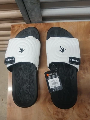 AND1 Men’s Athletic Adjustable Swirl Slide Sandals Size 13 NWT - Image 1 of 4