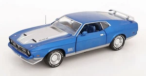 1:18 Ertl/Auto World Ford Mustang Mach 1 1971 bluemetallic/silver - Bild 1 von 5