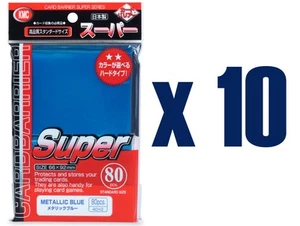 KMC Card Barrier Super Series Standard Size Sleeves - Metallic Blue [10 packs] - Picture 1 of 1