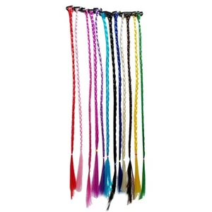 12 Pcs Synthetic Hair Farbige Dreadlocks Haarverlängerungen Haarteile Für Damen - Picture 1 of 12