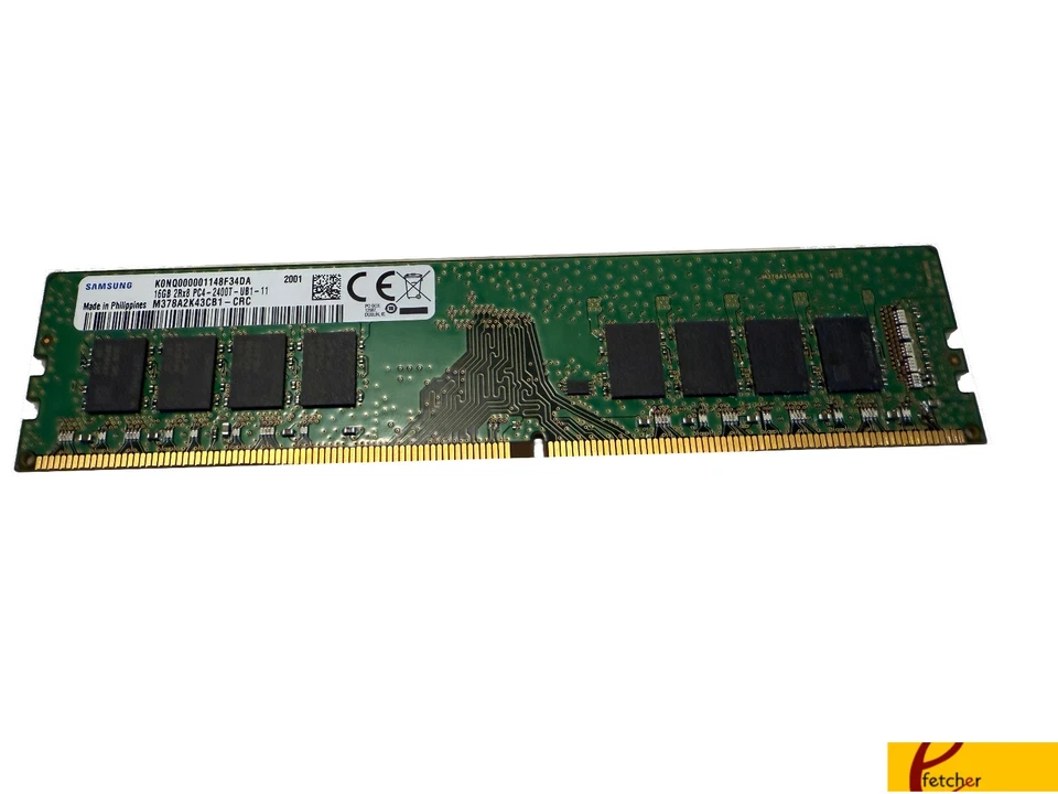 Samsung 16GB DDR4-2400 PC4-19200 2Rx8 UDIMM for Desktop Memory  M378A2K43CB1-CRC - Image 1 of 1