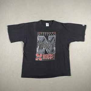 Vintage Nebraska Cornhuskers T-Shirt Mens XL LOGO 7 Huskers NCAA 90s MADE IN USA - Picture 1 of 9