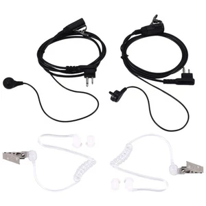 2Pack   2Pin Covert Acoustic Tube Earpiece Ptt Headset For  2 Ways Radio9076 - Zdjęcie 1 z 7