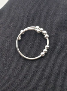 EUDORA Harmony Ball Anxiety Ring für Frauen 925 Ster Silber Antiangst Antistress - Bild 1 von 9