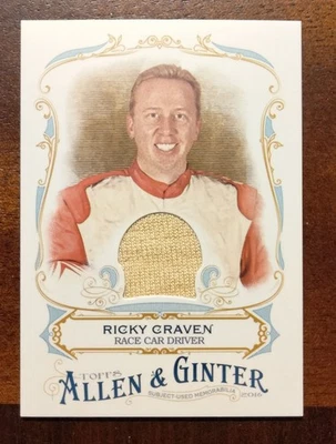 2016 ALLEN & GINTER RELIC RICKY CRAVEN FSRA-RCR RACE CAR DRIVER - Image 1 of 2