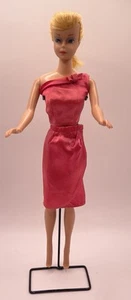 No Doll/ Stand**Vintage 1962 BARBIE PAK Pink Satin Top & Skirt Set *both Tagged - Picture 1 of 7