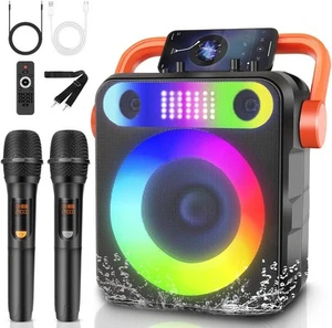 Karaoke Machine for Adults,Karaoke with 2 Wireless Black - Picture 1 of 7