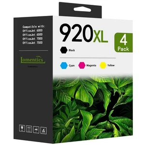 920XL Atrament 4-pak Wysoka wydajność do drukarek HP 6000 6500 7000 7500 OfficeJet - Zdjęcie 1 z 2