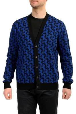 Scuderia Ferrari Fluid Cavallino Pixelated 100% Wool Cardigan Sweater US M IT 50 - Image 1 of 4