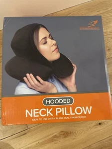 Falcon Memory Foam Hooded Travel Neck Pillow Plane Train Car - Picture 1 of 5