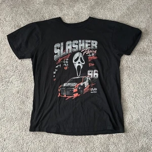 Men’s Ghost Face SLASHER RACING T-Shirt Size MEDIUM from SCREAM Horror Merch - Picture 1 of 5