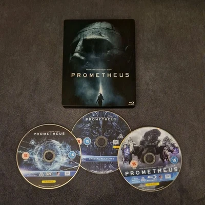 Prometheus 3D Blu-ray steelbook- Ridley Scott 2012 bonus special features.  - Image 1 of 4