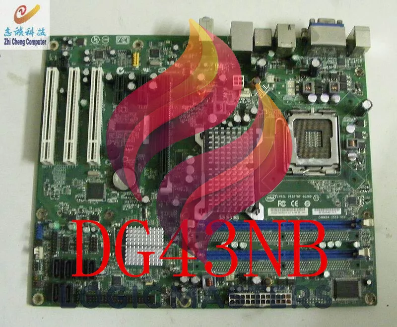 Used 1 pcs INTEL DG43NB Mainboard G43 DDR2 TESTED OK - Image 1 of 1