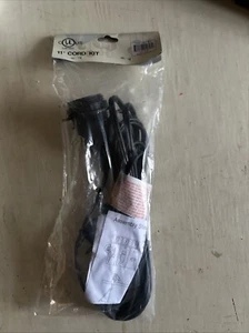 11' power cord kit for DIY lamps paper lanterns standard 2 prong plug BLACK new - Picture 1 of 7