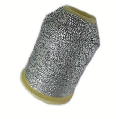 Polyester Häkel Garn YABALI Metallic Fäden 150M Silber Glitzer Pulver Nähgarne  - Bild 1 von 4