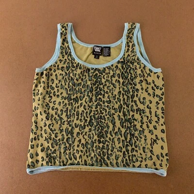 Worth Women's Size Medium Brown Leopard Print Scoop Neck Pullover Tank Top — 第 1/4 张图片