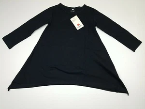 Markenlos Kinder Mädchen Langarm schwarz T-Shirt Kleid Größe 4T  - Bild 1 von 4