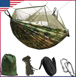 Portable Outdoor Hammock Garden Home Travel Camping Swing With Net- Super Deal - Picture 1 of 14