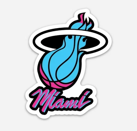 Miami Heat City Logo MAGNET - NBA Miami Vice Premium Vinyl Magnet Cover