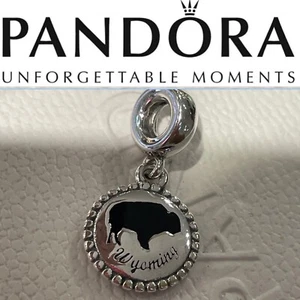 Authentic Pandora Wyoming State Exclusive Buffalo Dangle Moments Charm - Picture 1 of 8