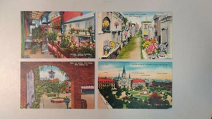 4 Vintage PCs - French Quarter, Jackson Sq., etc. - New Orleans, LA_Unposted_VGC - Picture 1 of 2