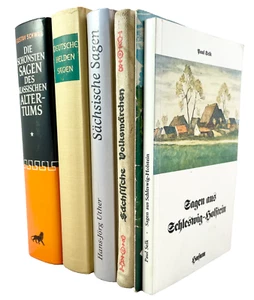 🐪 6x Sagen Märchen Sammlung Bücherpaket Altertum Sachsen Harz Heldengeschichten - Bild 1 von 23