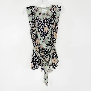 Blusa Anthropologie HD in Paris Estampado Seda Flor Estrella Talla 8 - Imagen 1 de 10