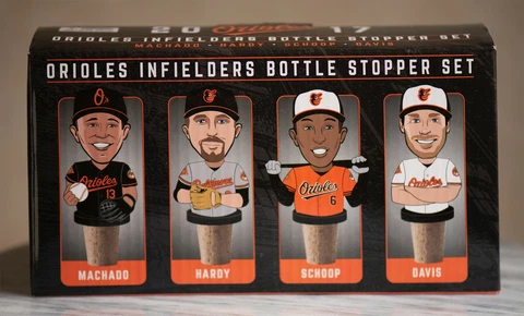 Baltimore Orioles Bottle Stopper Set Machado Schoop Davis Hardy Dodgers Padres Cover