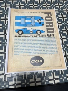 VINTAGE COX FORD GT 40 SLOT CAR  POSTER PAGE VERY COOL COLOR COLLECTABLE AD!! - Picture 1 of 4