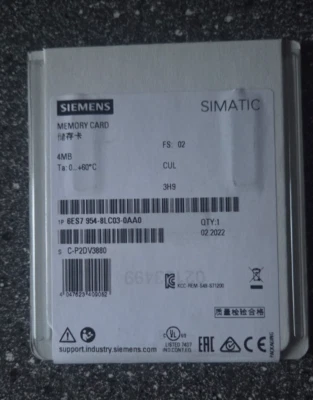 Siemens 6ES7954-8LC03-0AA0 4MB Memory Card MMC - Image 1 of 2