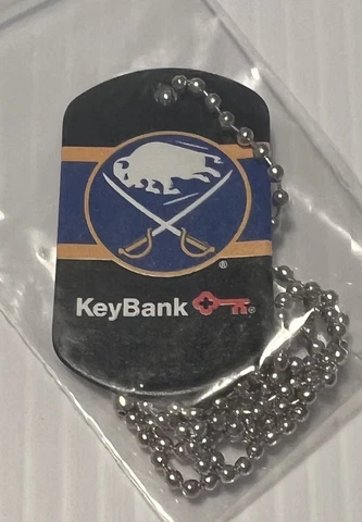 Buffalo Sabres Key Bank Dog Tag Necklace 2023 Brand New Cover