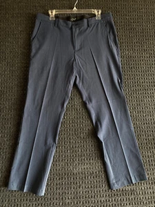 Mens Greg Norman Golf Pants Slacks Chino TL110033 Navy Blue 34 x 30 Stretch - Picture 1 of 9