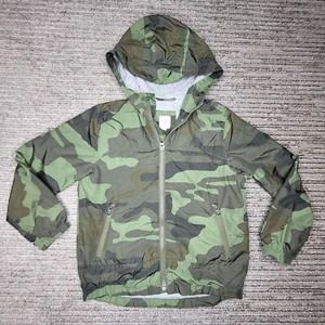 Gap Kids Size Boys Full Zip Hoodie Long Sleeve Windbuster Camo Green - Picture 1 of 11