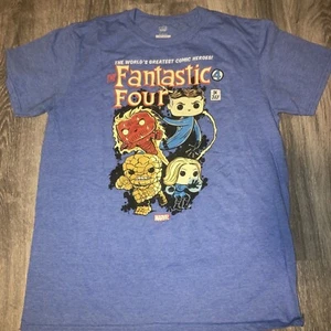 Funko Pop Fantastic 4 Blue Adult Large T Shirt - Picture 1 of 1